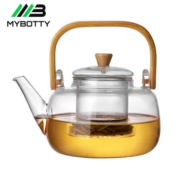 MYBOTTY Large Glass Pot 1000Ml Heat-resistant Glass Pot With Bamboo Wood Handle Built-in Glass Filter Teapot For Home Office
MYBOTTY Large Glass Pot 1000Ml Heat-resistant Glass Pot With Bamboo Wood Handle Built-in Glass Filter Teapot For Home Office