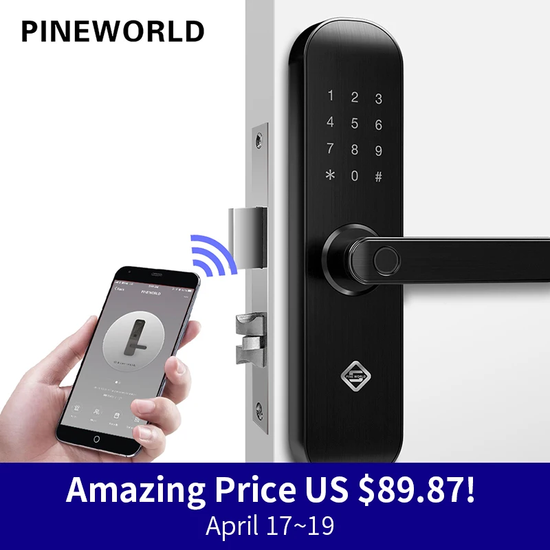 PINEWORLD Biometric Fingerprint Lock, Security Intelligent Lock With WiFi APP Password RFID Unlock,Door Lock Electronic Hotels
PINEWORLD Biometric Fingerprint Lock, Security Intelligent Lock With WiFi APP Password RFID Unlock,Door Lock Electronic Hotels