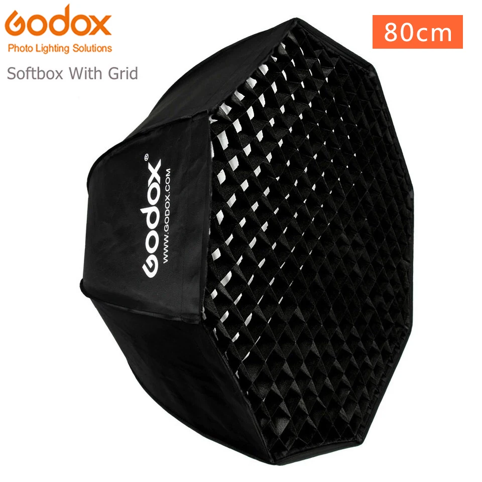 

Godox Portable 80cm Umbrella Octagon Softbox Reflector with Grid Honeycomb Soft box for TT600 TT685 V860II Flash Speedlight