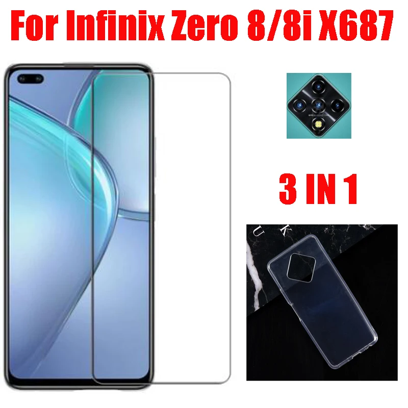Защитное стекло для камеры Infinix Zero 8 X687 закаленное | Мобильные телефоны и