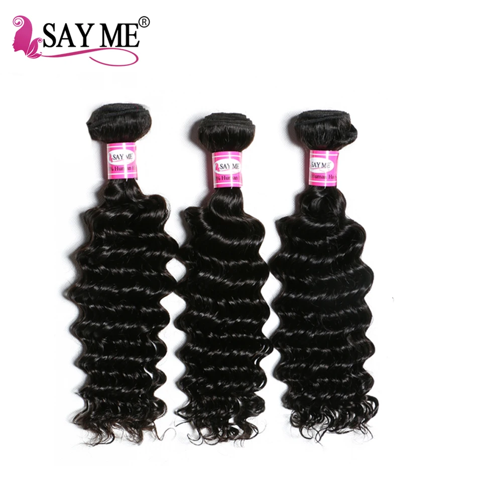 Deep Wave Bundles Brazilian Hair Weave Bundles Human Hair Extensions Nature Color SAY ME Remy Hair 1 3 4 Pcs / Lot
Deep Wave Bundles Brazilian Hair Weave Bundles Human Hair Extensions Nature Color SAY ME Remy Hair 1 3 4 Pcs / Lot