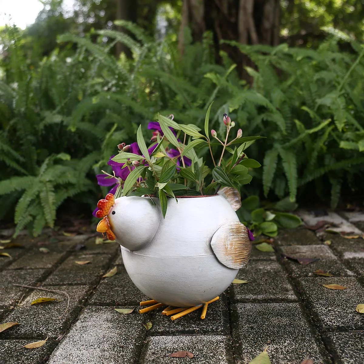 найти, цена, отзывы, купить, New,Modern,Hen,Flower,Pot,Iron,Chicken,Planter,Handmade,...