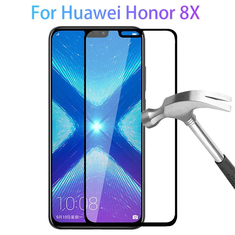 Чехол на оригинальное Защитное стекло для Huawei Honor 8x защита экрана Huawey honer Honor8x 8 X X8
