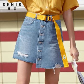 SEMIR Denim Skirt Women 2020 Summer New Trendy Hole Retro Old Irregular A-line Skirt women streetwear sexy clothing
SEMIR Denim Skirt Women 2020 Summer New Trendy Hole Retro Old Irregular A-line Skirt women streetwear sexy clothing