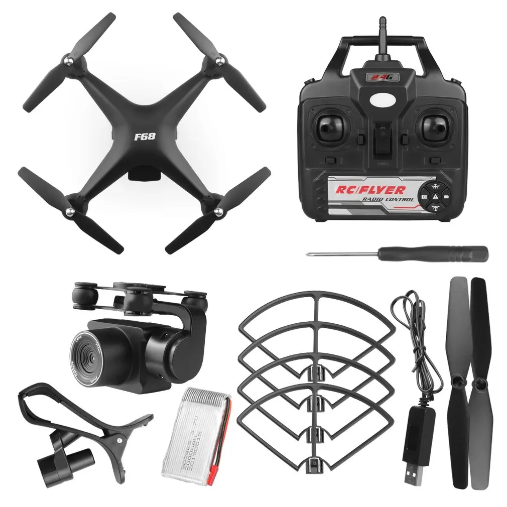 F68 RC Drone HD 1080P/4K WiFi Servo ESC Camera Height Hold Gesture Photo 6-axis Gyro Remote Control Helicopter Airplane Drone
F68 RC Drone HD 1080P/4K WiFi Servo ESC Camera Height Hold Gesture Photo 6-axis Gyro Remote Control Helicopter Airplane Drone