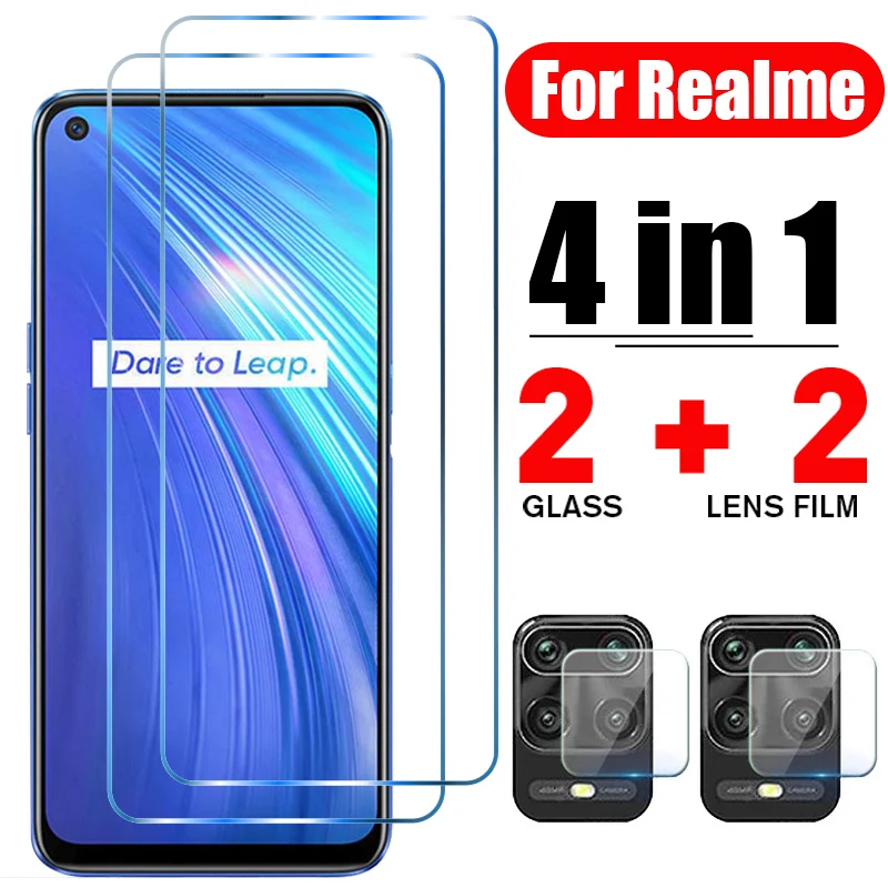 Закаленное стекло 4 в 1 для Realme GT Neo Narzo 30 5G 30A Q3 Pro Защита экрана объектива камеры 8 7