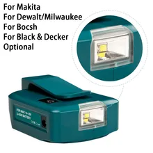 Adapter LED Working Light For Dewalt 14.4V 18V Battery ADP05 Dual USB Charged Quickly Built-in Belt Clip Chargers Tool Batterie
Adapter LED Working Light For Dewalt 14.4V 18V Battery ADP05 Dual USB Charged Quickly Built-in Belt Clip Chargers Tool Batterie
