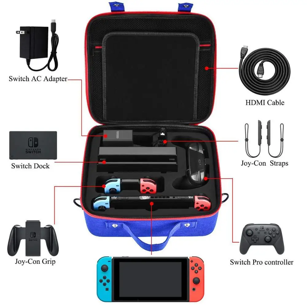 Multifunction Storage Bag Shoulder Box Big Space Anti-shock Carrying Case protective cover For Nintendo Switch Game Console
Multifunction Storage Bag Shoulder Box Big Space Anti-shock Carrying Case protective cover For Nintendo Switch Game Console