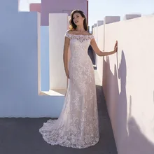 Romantic Boat Neck Elegant Wedding Dress Off Shoulder Lace Bridal Gown For Bride Button Back Formal Vestido De Novia Fiesta 2022
Romantic Boat Neck Elegant Wedding Dress Off Shoulder Lace Bridal Gown For Bride Button Back Formal Vestido De Novia Fiesta 2022