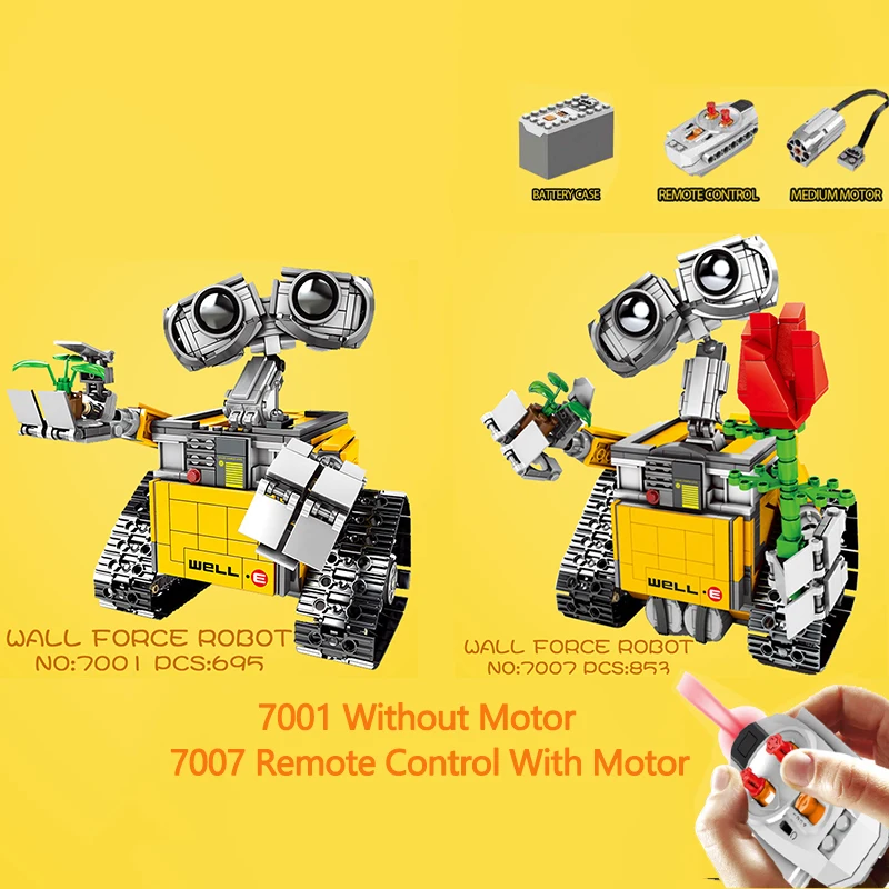 Legoing Creator WALL E Idea Robot Action Figures Compatible Legoings Technic Robot Building Blocks Model DIY Children Toy WEll E 
Legoing Creator WALL E Idea Robot Action Figures Compatible Legoings Technic Robot Building Blocks Model DIY Children Toy WEll E