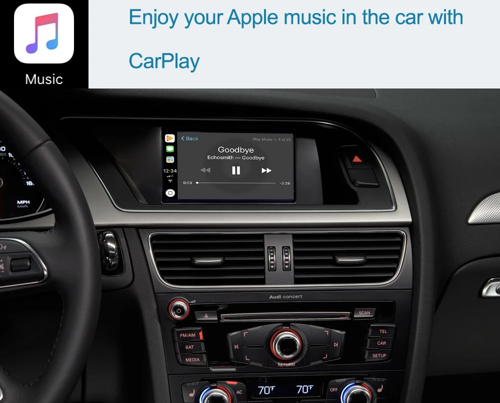 Wireless Apple CarPlay Android Auto Interface For Audi A4 A5 2009 2015 With Mirror Link AirPlay