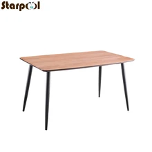 Nordic Minimalist Style Dining Table Dinner Bar Table Kitchen Furniture Home Rectangular Wood Veneer Dining Table with Iron Legs
Nordic Minimalist Style Dining Table Dinner Bar Table Kitchen Furniture Home Rectangular Wood Veneer Dining Table with Iron Legs