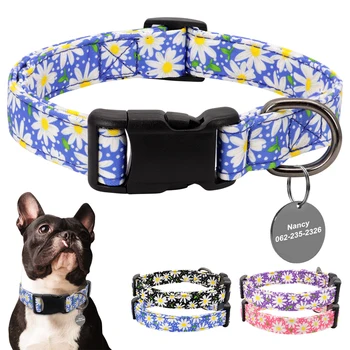Adjustable Printed Nylon Dog Collar For Medium Large Dogs Personalized Engraved Pet ID Tag Collars Perro French Bulldog L XL
Adjustable Printed Nylon Dog Collar For Medium Large Dogs Personalized Engraved Pet ID Tag Collars Perro French Bulldog L XL