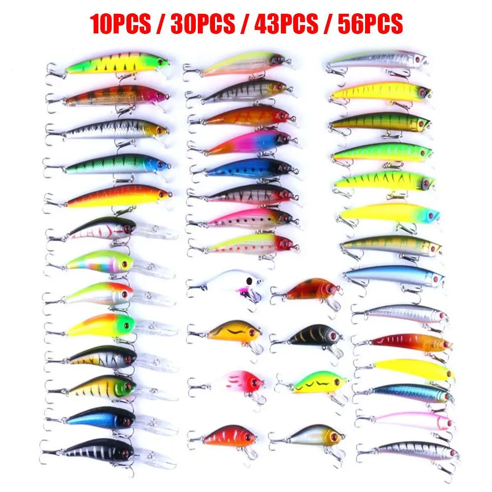 56pcs Fishing Lure Set loating Minnow Fishing Lures Wobblers Pesca Isca Artificial Leurre Peche Jerkbait Carp Fishing Hard Bait
56pcs Fishing Lure Set loating Minnow Fishing Lures Wobblers Pesca Isca Artificial Leurre Peche Jerkbait Carp Fishing Hard Bait