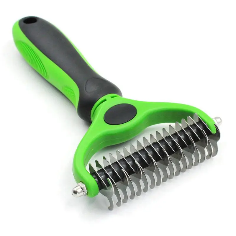 Pet Dematting Comb with Dual Sided Rake for Dogs and Cats of Gently Removes Loose Undercoat Mats Tangles and Knots Comfortable M
Pet Dematting Comb with Dual Sided Rake for Dogs and Cats of Gently Removes Loose Undercoat Mats Tangles and Knots Comfortable M