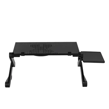 360-Degree Rotation Multifunctional Portable Folding Table with Fan & Mouse Black 
360-Degree Rotation Multifunctional Portable Folding Table with Fan & Mouse Black