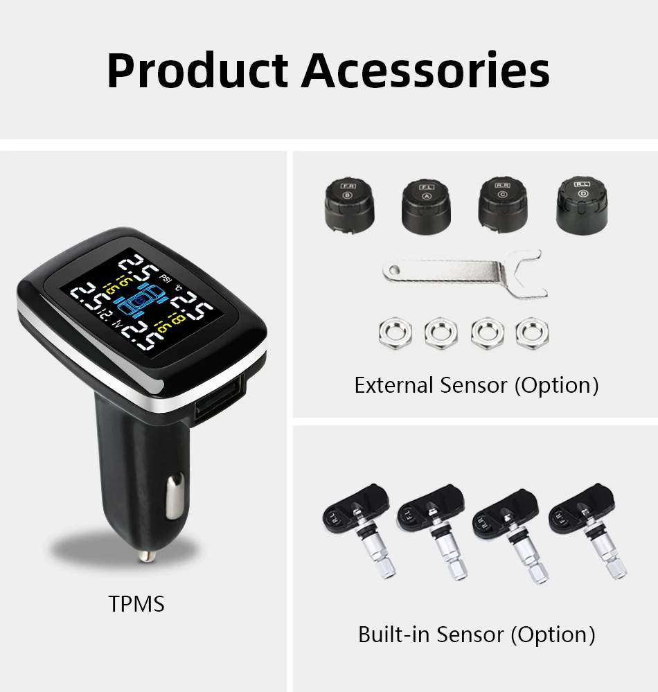 Jansite Car TPMS Tire Pressure Monitoring System Sensors Cigarette Lighter USB port Auto Security Alarm Systems Tire Pressure Jansite Car TPMS Tire Pressure Monitoring System Sensors Cigarette Lighter USB port Auto Security Alarm Systems Tire Pressure