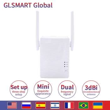 GLA18 AC1200Mbps Range Extender dual-band wifi repeater Signal Booster Easy Setup Two External Omni-directional Antennas
GLA18 AC1200Mbps Range Extender dual-band wifi repeater Signal Booster Easy Setup Two External Omni-directional Antennas