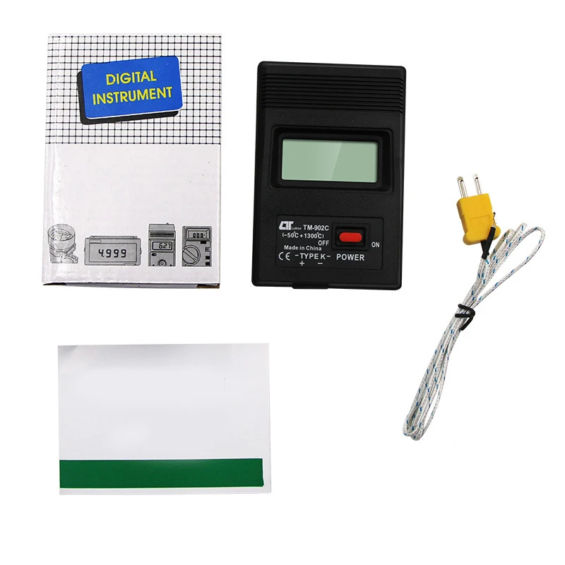 TM-902c Type Lcd Digital Thermometer Temperature Meter -50°C To 1300°C with Thermocouple Sensor
TM-902c Type Lcd Digital Thermometer Temperature Meter -50°C To 1300°C with Thermocouple Sensor