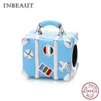 INBEAUT Original Blue Suitcase Beads fit Pandora Bracelet 925 Sterling Silver Enamel Luggage Box Travelling Trunk Charms Pendant
INBEAUT Original Blue Suitcase Beads fit Pandora Bracelet 925 Sterling Silver Enamel Luggage Box Travelling Trunk Charms Pendant