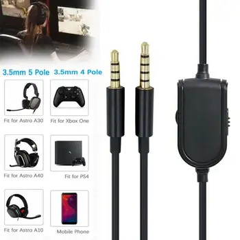 For Astro A10 A40 Gaming Headset Replacement Audio Cable Cord 2M 3.5mm Volume Control Extra Long Cable Practical Durable
For Astro A10 A40 Gaming Headset Replacement Audio Cable Cord 2M 3.5mm Volume Control Extra Long Cable Practical Durable