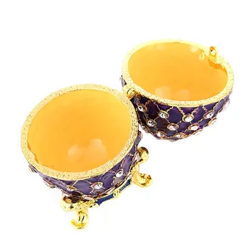 Travel Mini Portable Display Case Trinket Storage Decorative Hinged Organizer Faberge Style Jewelry Box Enameled Crystal 
Travel Mini Portable Display Case Trinket Storage Decorative Hinged Organizer Faberge Style Jewelry Box Enameled Crystal