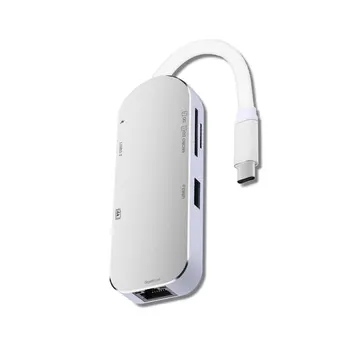 YSTC0206 Type-c to HDMI 4K+RJ45 Gigabit LAN +3.0HUB+ Secure Digital/T-Flash Card Reader+ Charging Hub 7 Port
YSTC0206 Type-c to HDMI 4K+RJ45 Gigabit LAN +3.0HUB+ Secure Digital/T-Flash Card Reader+ Charging Hub 7 Port