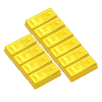 10Pcs Artificial Fake Plastic Fine Gold Bar Bullion Paper Weight Prop Halloween Fancy Party Decoration Display Kids Toy Gifts
10Pcs Artificial Fake Plastic Fine Gold Bar Bullion Paper Weight Prop Halloween Fancy Party Decoration Display Kids Toy Gifts