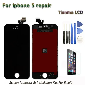 5pcs Tianma High Bright For iPhone 5 5G LCD Touch Screen Digitizer Assembly Black&White Color LCD Display Free Tools & Protector
5pcs Tianma High Bright For iPhone 5 5G LCD Touch Screen Digitizer Assembly Black&White Color LCD Display Free Tools & Protector