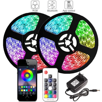 5050 Bluetooth LED Strip Remote Controller Night Light 2835 300LEDs Diode Tape Ribbon RGB Lamp Flexible 12V Tira de Led Lighting
5050 Bluetooth LED Strip Remote Controller Night Light 2835 300LEDs Diode Tape Ribbon RGB Lamp Flexible 12V Tira de Led Lighting
