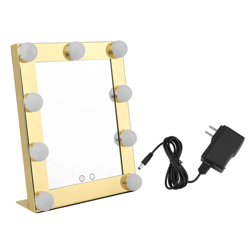Vanity Tabletops Lighted Makeup Mirror With 9 LED Bulb Lights Dimmer Beauty Cosmetic Mirror Portable Touch Screen Mirrors Tool
Vanity Tabletops Lighted Makeup Mirror With 9 LED Bulb Lights Dimmer Beauty Cosmetic Mirror Portable Touch Screen Mirrors Tool