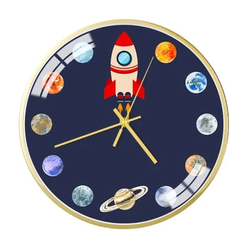 Mute Wall Clock Modern Style Creative Space/Astronaut Pattern Clock Room Decor 23GD
Mute Wall Clock Modern Style Creative Space/Astronaut Pattern Clock Room Decor 23GD