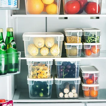 Sealed Noodle Box Plastic Box Refrigerator Storage Organizer Transparent Rectangular Lid Kitchen Vegetable Fresh-Keeping Box
Sealed Noodle Box Plastic Box Refrigerator Storage Organizer Transparent Rectangular Lid Kitchen Vegetable Fresh-Keeping Box
