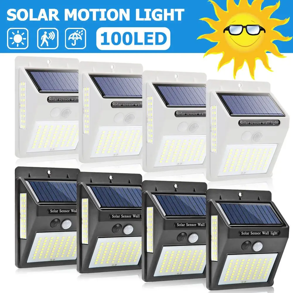 100LED Three-sided Solar Motion Sensor Wall Light Outdoor Yard Street Lamp Waterproof Solar Light Outdoor Lighting Garden Lamp
100LED Three-sided Solar Motion Sensor Wall Light Outdoor Yard Street Lamp Waterproof Solar Light Outdoor Lighting Garden Lamp