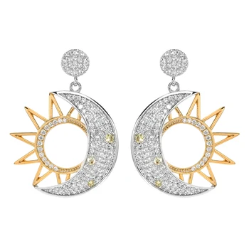 New fashion style electroplated double-color Zircon Earrings for women/girls Wedding Party Jewelry Earrings ER-352
New fashion style electroplated double-color Zircon Earrings for women/girls Wedding Party Jewelry Earrings ER-352