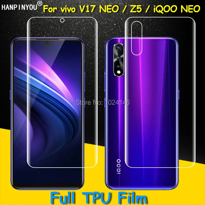 Front / Back Full Coverage Clear Soft TPU Film Screen Protector For vivo V17 NEO / Z5 / iQOO NEO 6.38" (Not Tempered Glass)
Front / Back Full Coverage Clear Soft TPU Film Screen Protector For vivo V17 NEO / Z5 / iQOO NEO 6.38" (Not Tempered Glass)
