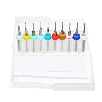 10pcs 0.5-3.175mm Carbide End Mill Set PCB Cutter 3.175mm Shank CNC Engraving Bit 
10pcs 0.5-3.175mm Carbide End Mill Set PCB Cutter 3.175mm Shank CNC Engraving Bit