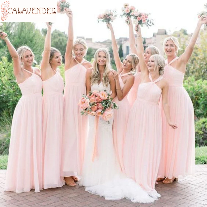 Chiffon Hater Pink Bridesmaid Dresses A-Line Draped Maid of Honor Dress for Wedding Party Plus Size abiti da cerimonia
Chiffon Hater Pink Bridesmaid Dresses A-Line Draped Maid of Honor Dress for Wedding Party Plus Size abiti da cerimonia