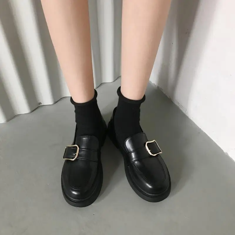Flat-Style Black Color Female 2019 Summer Versatile England Shoes Leather Shoes Peas Breathable Slip-Summer Loafers Fashion 
Flat-Style Black Color Female 2019 Summer Versatile England Shoes Leather Shoes Peas Breathable Slip-Summer Loafers Fashion