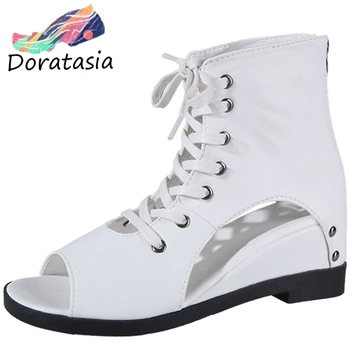 DORATASIA Retro Women Open Toe Lace Up Wedges Zipper Shoes 2020 Designer Sandals Women Summer Sandals
DORATASIA Retro Women Open Toe Lace Up Wedges Zipper Shoes 2020 Designer Sandals Women Summer Sandals