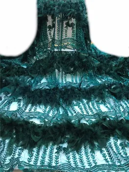 Excellent design feather embroidery Sequin French lace fabric, high quality turquoise Nigerian Sequin clothing fabric FZ108
Excellent design feather embroidery Sequin French lace fabric, high quality turquoise Nigerian Sequin clothing fabric FZ108