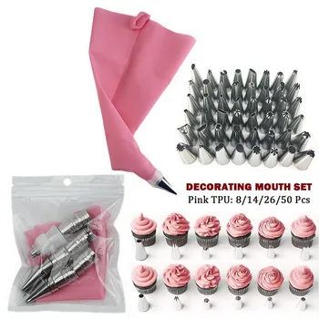 50pcs Silicone Pastry Bags Tips 48 Icing Piping Nozzles + Cream Reusable Pastry Bags Cake Decorating Tools Pastry Nozzles
50pcs Silicone Pastry Bags Tips 48 Icing Piping Nozzles + Cream Reusable Pastry Bags Cake Decorating Tools Pastry Nozzles