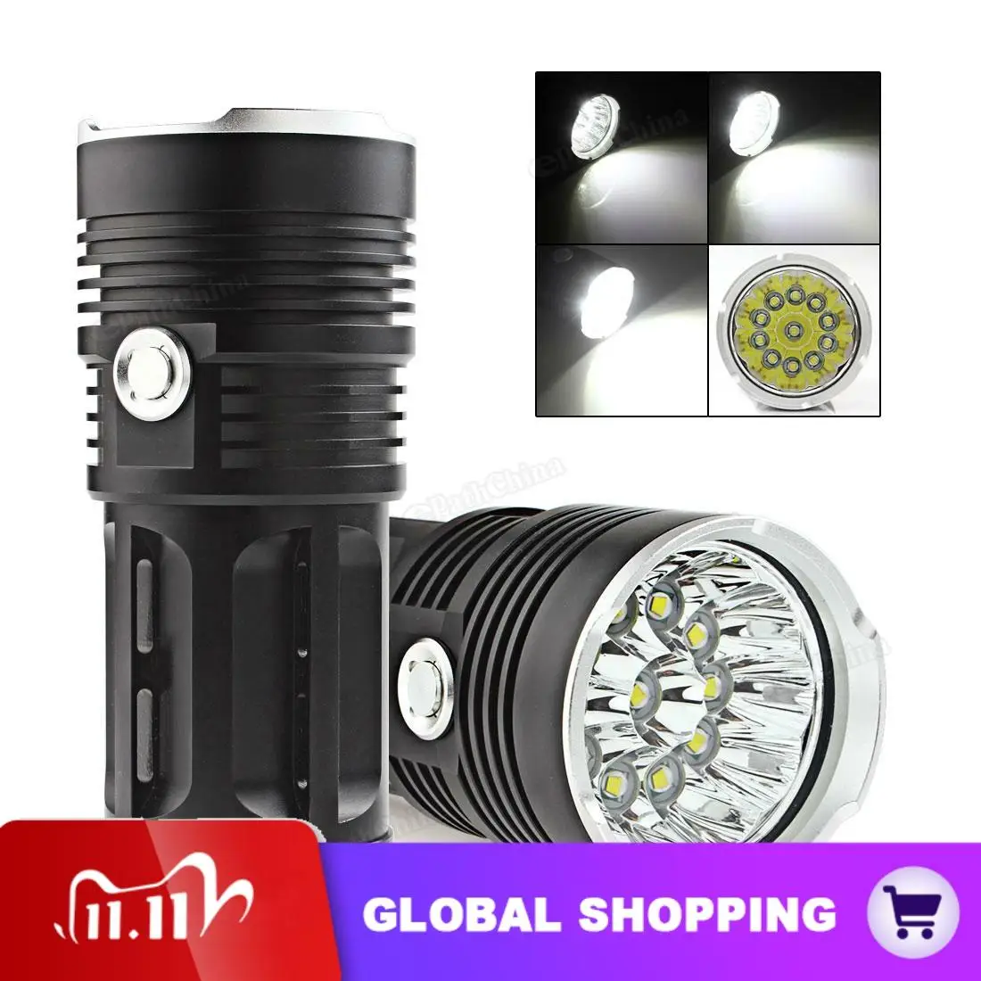 Waterproof Super Bright 3300LM 11 x XML-T6 LED Hunting Fishing Flash Light Torch
Waterproof Super Bright 3300LM 11 x XML-T6 LED Hunting Fishing Flash Light Torch