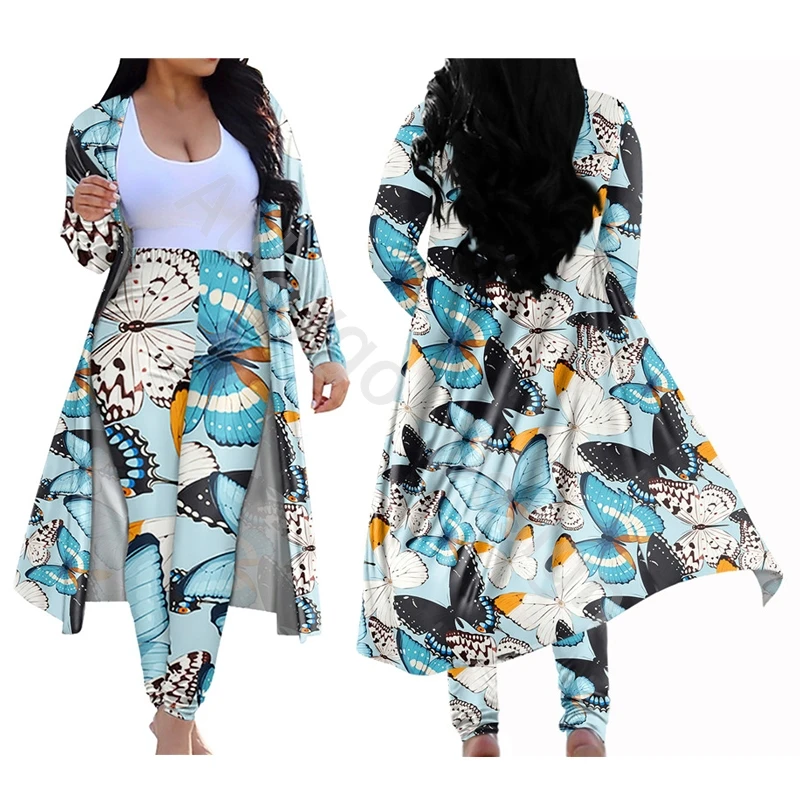 Butterfly Pirnt Fall Clothing 2 Piece Set Women Cardigan Long Tops Bodycon Pants Casual Clothes Sexy For Custom Mujer Chaqueta
Butterfly Pirnt Fall Clothing 2 Piece Set Women Cardigan Long Tops Bodycon Pants Casual Clothes Sexy For Custom Mujer Chaqueta