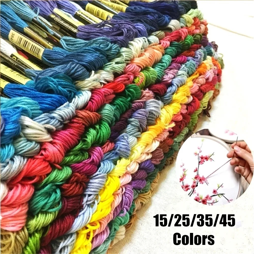15/25/35/45 Multi-Colors High Quality Embroidery Floss Cross Stitch Threads Sewing Embroidery Home Crafts Sewing DIY Decor
15/25/35/45 Multi-Colors High Quality Embroidery Floss Cross Stitch Threads Sewing Embroidery Home Crafts Sewing DIY Decor