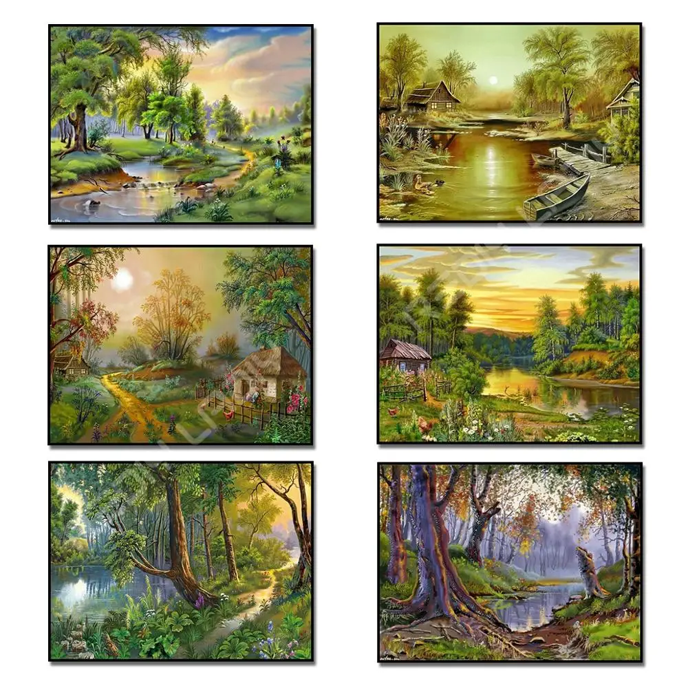 Diamond Painting Forest Sunrise Scenery Full Square/Round Diamond Embroidery Rhinestones Picture Diamond Mosaic Home Decoration
Diamond Painting Forest Sunrise Scenery Full Square/Round Diamond Embroidery Rhinestones Picture Diamond Mosaic Home Decoration