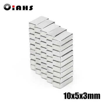 200Pcs 10x5x3 Neodymium Magnet 10*5*3 mm N35 NdFeB Block Super Powerful Strong Permanent Magnetic imanes Block
200Pcs 10x5x3 Neodymium Magnet 10*5*3 mm N35 NdFeB Block Super Powerful Strong Permanent Magnetic imanes Block