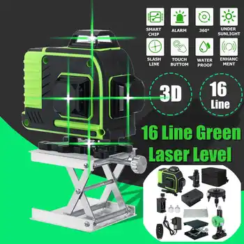 Level Laser-16 Line 360 Horizontal Vertical Cross 3D Green Light Laser Level Self-Leveling Measure Super Powerful Laser Beam
Level Laser-16 Line 360 Horizontal Vertical Cross 3D Green Light Laser Level Self-Leveling Measure Super Powerful Laser Beam