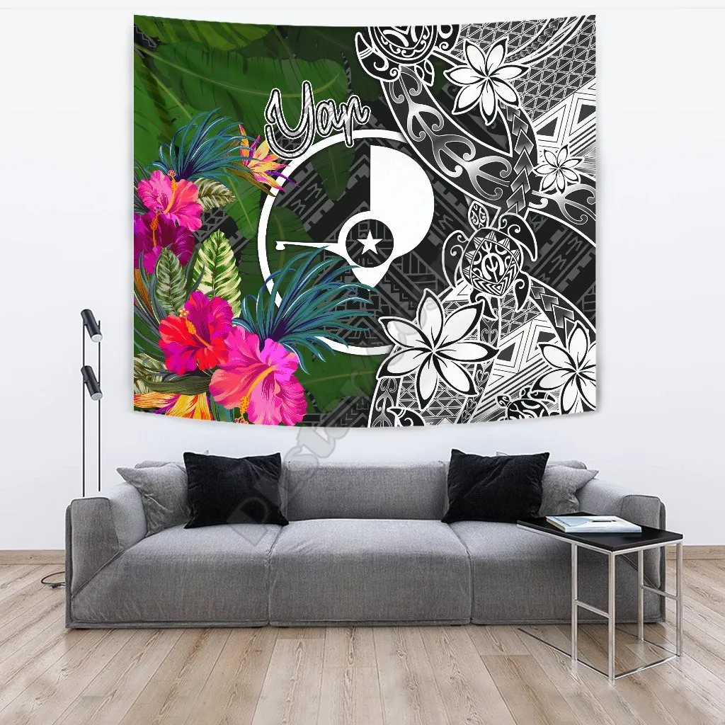Yap Tapestry Turtle Plumeria Banana Leaf 3D Printed Tapestrying Rectangular Home Decor Wall Hanging
Yap Tapestry Turtle Plumeria Banana Leaf 3D Printed Tapestrying Rectangular Home Decor Wall Hanging