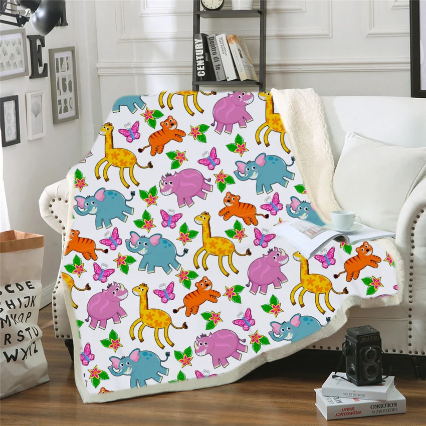 Cartoon Animal Nap Blanket Bedding Sheet Sofa Cover Throw Blanket As Mat For Adults Kids Travel on Crib Plane 150x200cm Cobertor
Cartoon Animal Nap Blanket Bedding Sheet Sofa Cover Throw Blanket As Mat For Adults Kids Travel on Crib Plane 150x200cm Cobertor